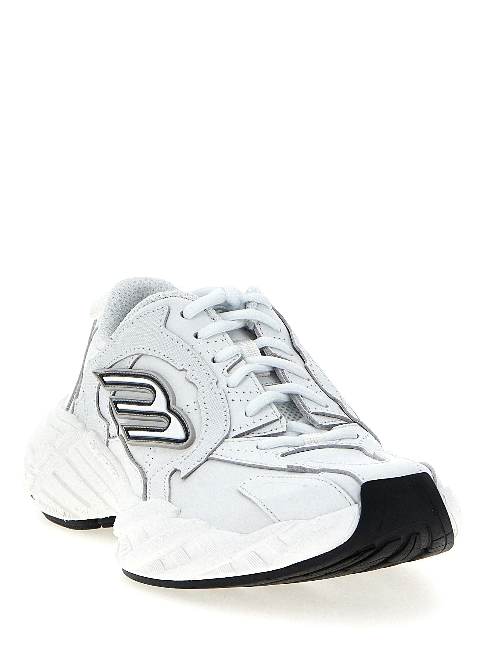 Balenciaga White Cowhide ‘Monday’ Athletic Sneakers