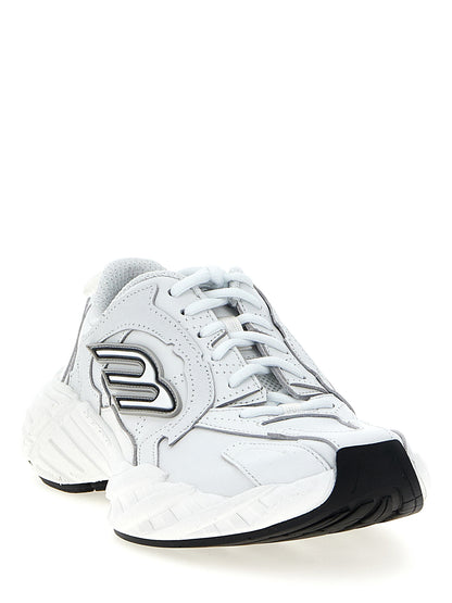 Balenciaga White Cowhide ‘Monday’ Athletic Sneakers