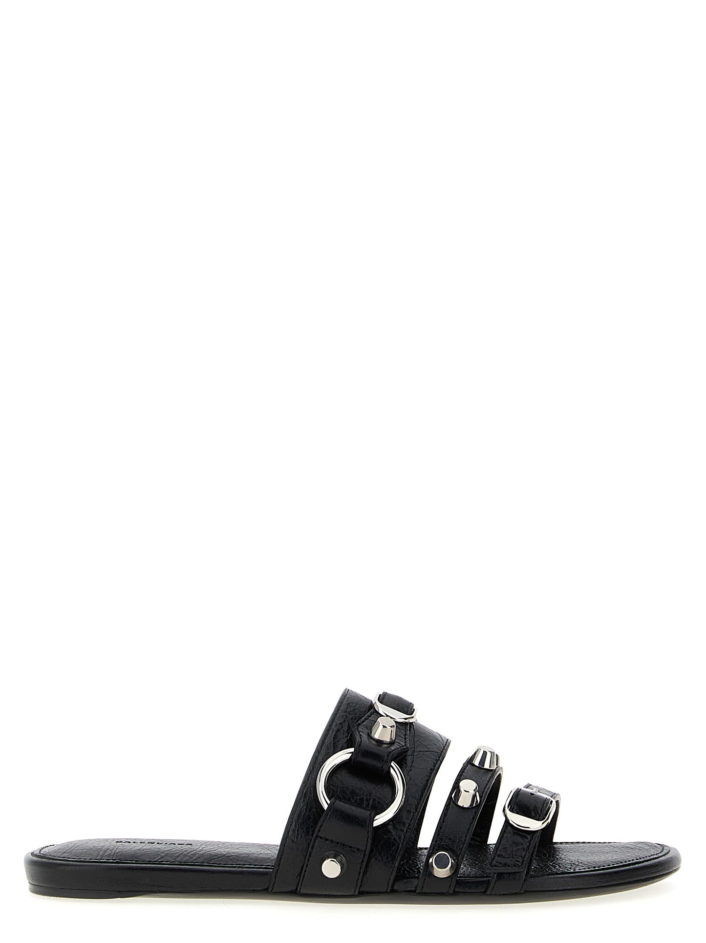 Balenciaga Arena ‘City’ Black Lamb Leather Slides