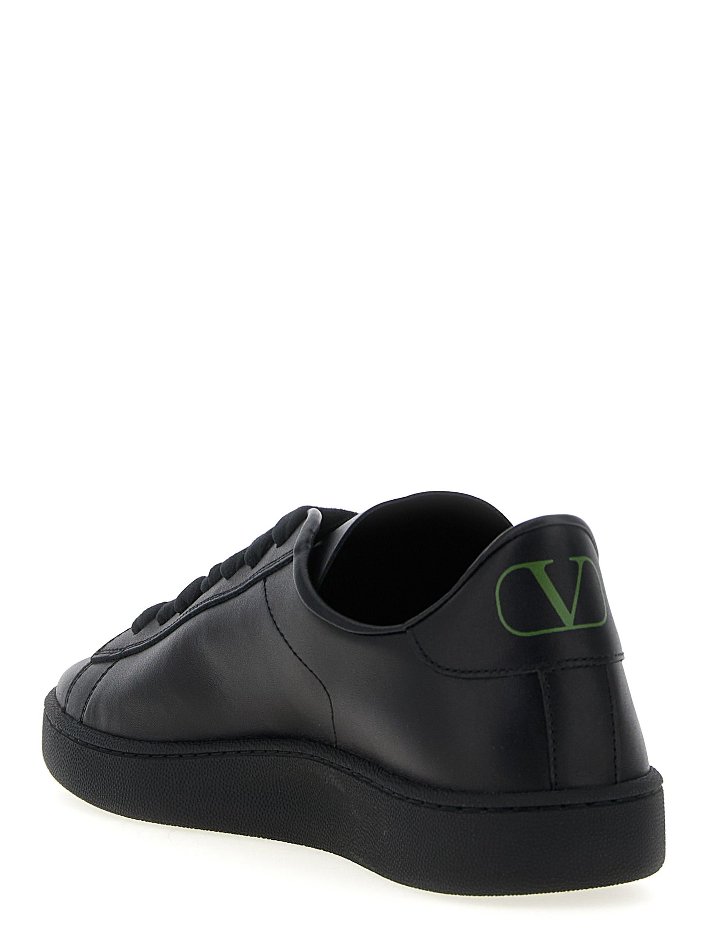 Valentino Garavani Black Calfskin Royco Low Top Sneakers