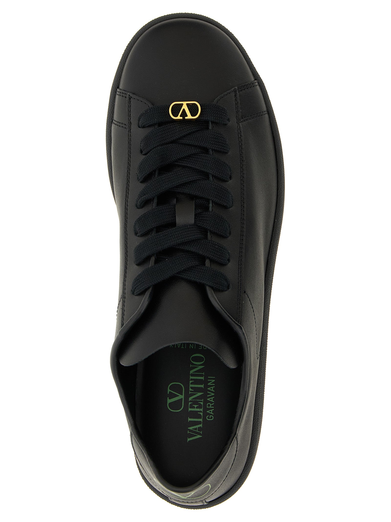 Valentino Garavani Black Calfskin Royco Low Top Sneakers