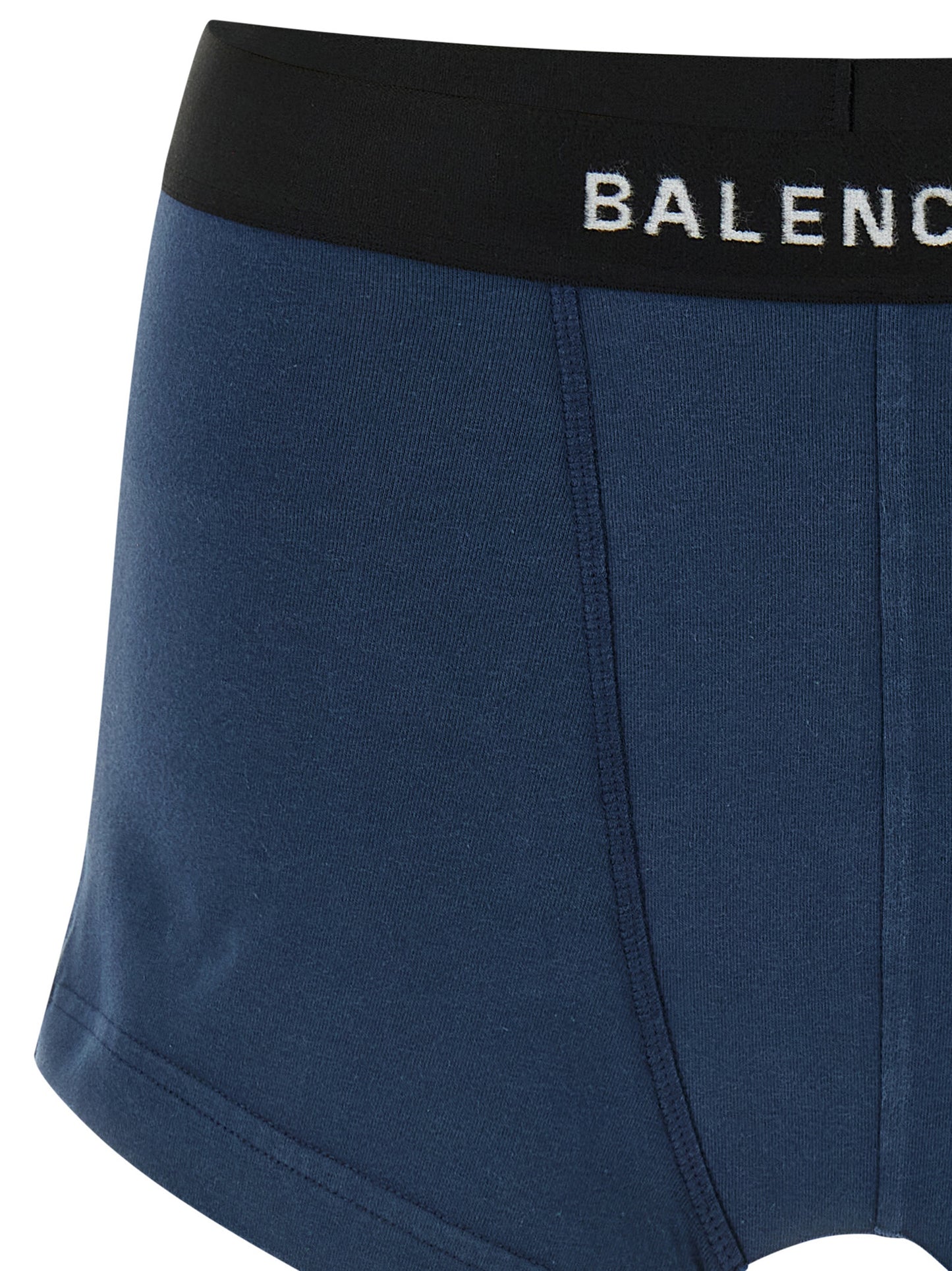 Balenciaga Cut Off Brief Blue Cotton Long Skirt