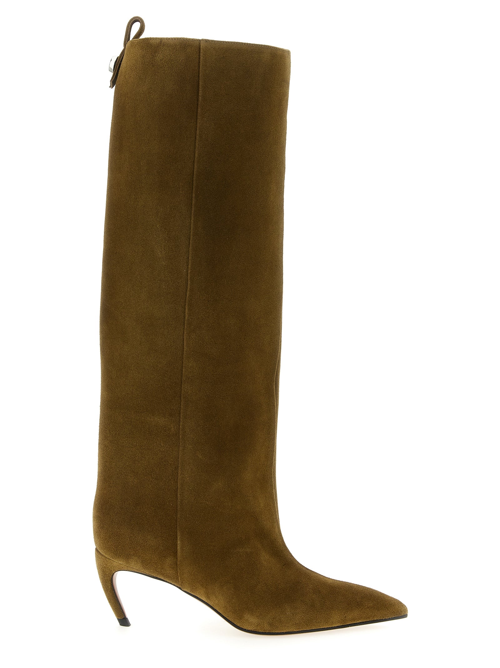 The Attico Bicolor Goatskin Over The Knee Boots - Green EU36/US6