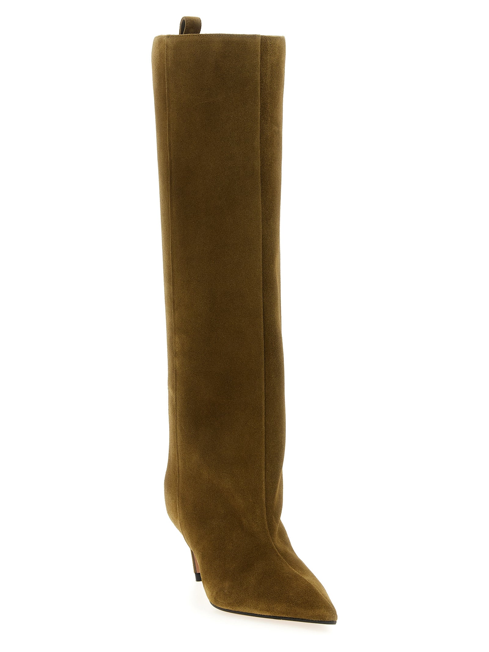 The Attico Bicolor Goatskin Over The Knee Boots - Green EU36/US6