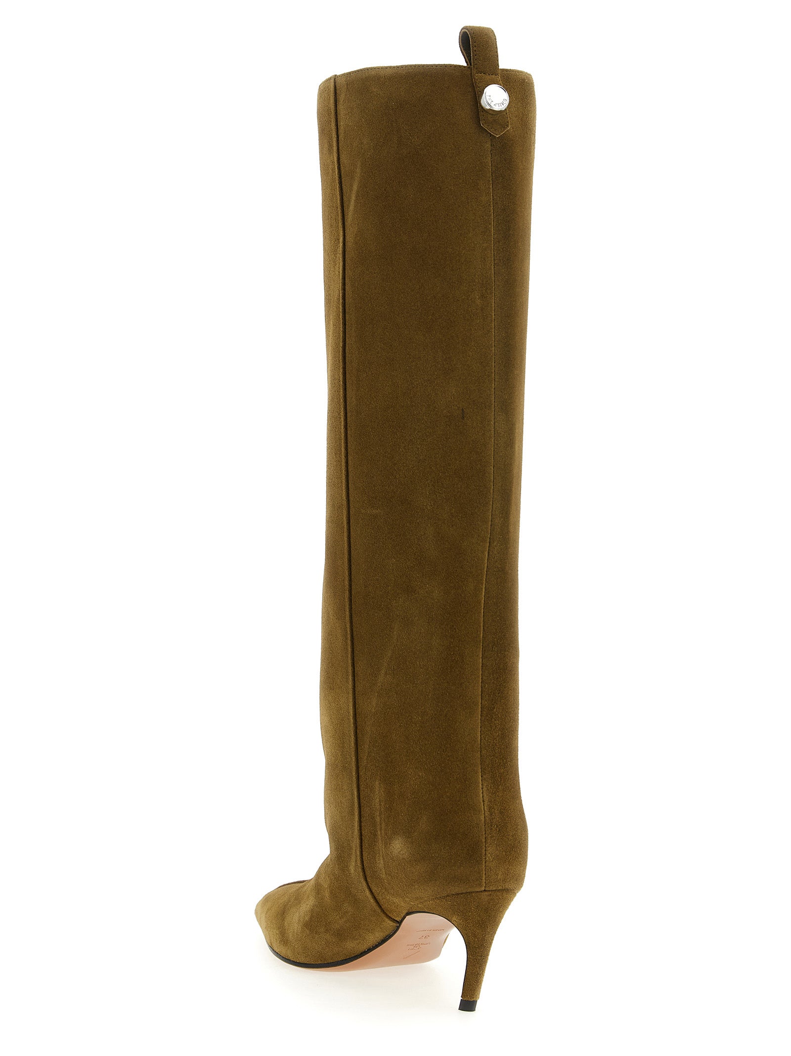 The Attico Bicolor Goatskin Over The Knee Boots - Green EU36/US6