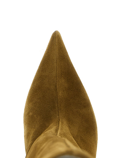 The Attico Bicolor Goatskin Over The Knee Boots - Green EU36/US6