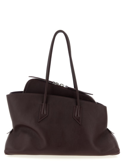 The Attico Purple Calfskin Shoulder Bag - La Passeggiata Medium