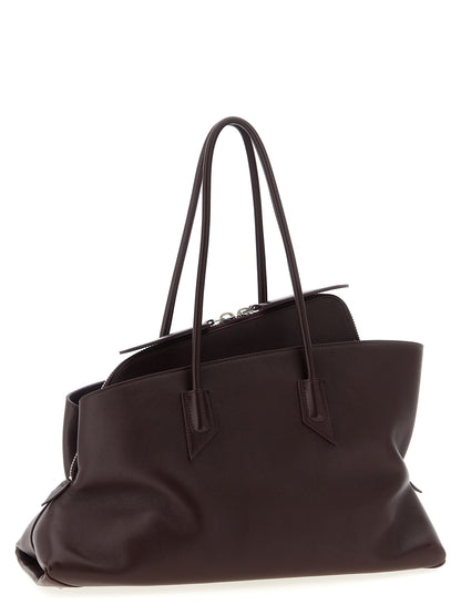 The Attico Purple Calfskin Shoulder Bag - La Passeggiata Medium