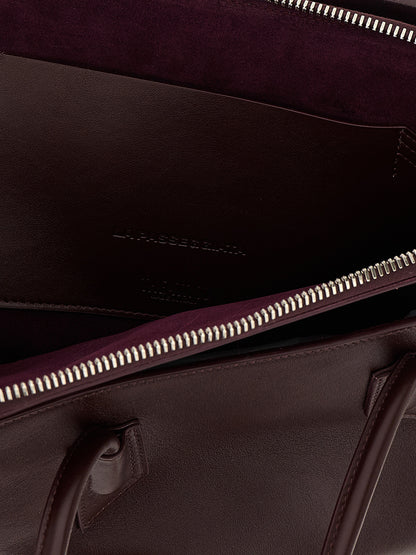 The Attico Purple Calfskin Shoulder Bag - La Passeggiata Medium