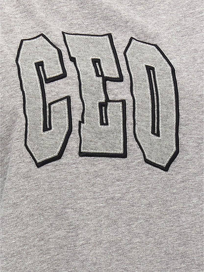 Balenciaga Gray Cotton T-Shirt - CEO Team Logo