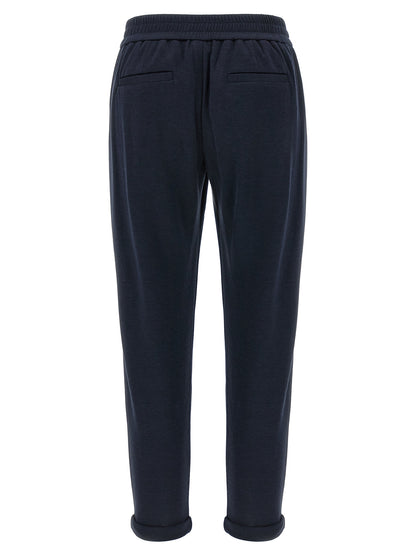 Brunello Cucinelli Blue Cotton Joggers