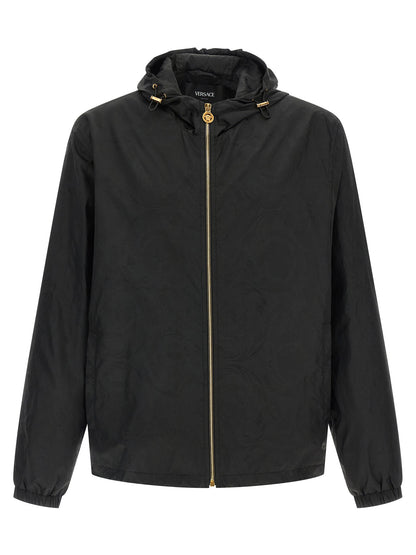 Versace Black Nylon Shell Jacket