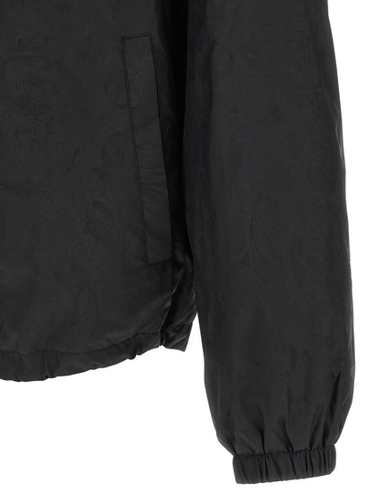 Versace Black Nylon Shell Jacket