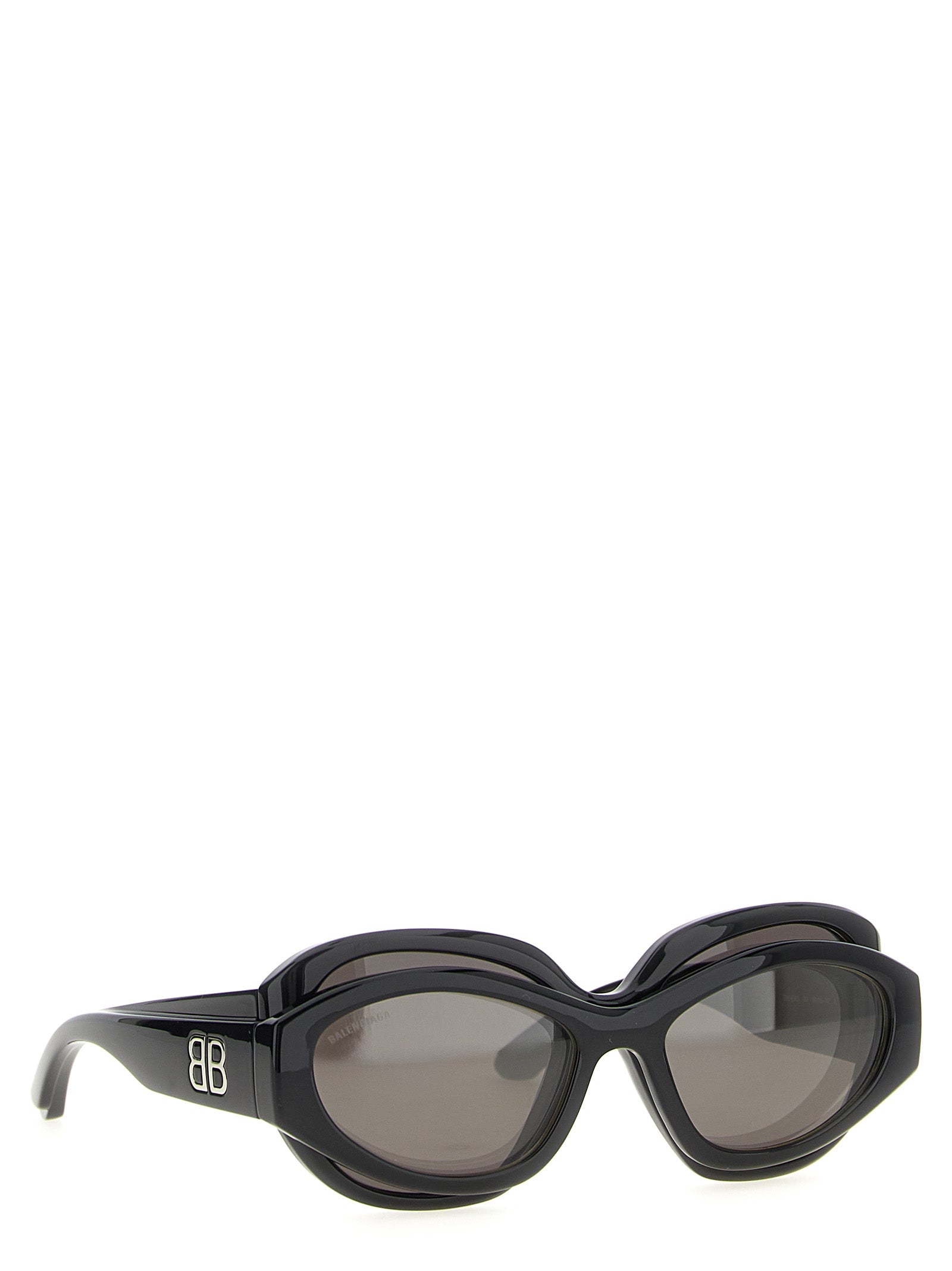 Balenciaga Superbusy Round Black Polyamide Sunglasses