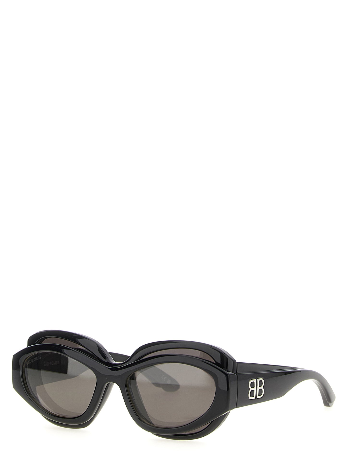Balenciaga Superbusy Round Black Polyamide Sunglasses