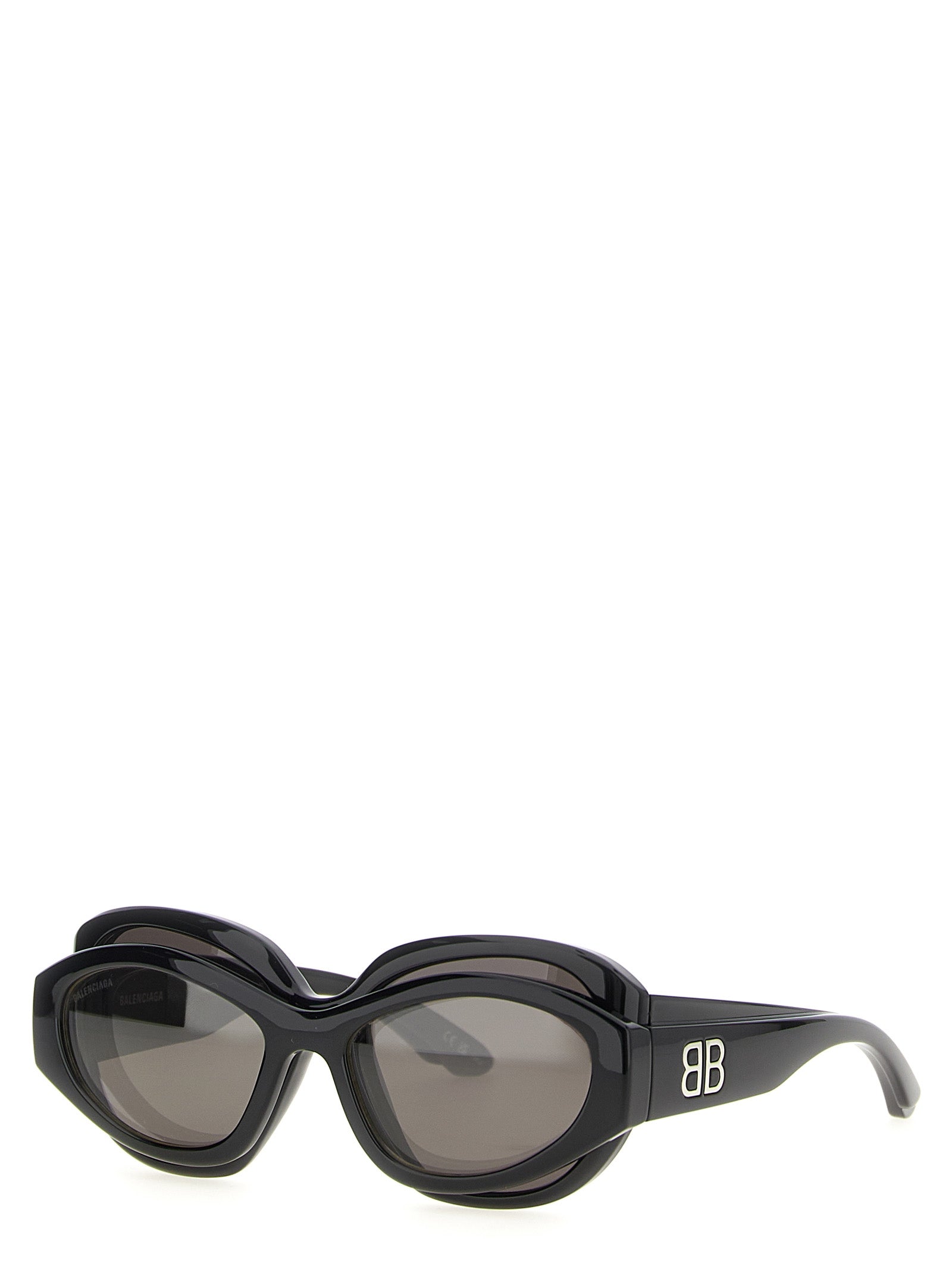 Balenciaga Superbusy Round Black Polyamide Sunglasses