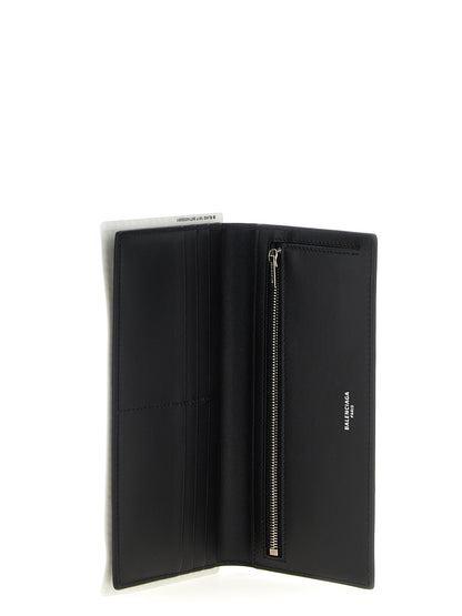 Balenciaga Passport Lungo 1 Biglietto Black Leather Wallet