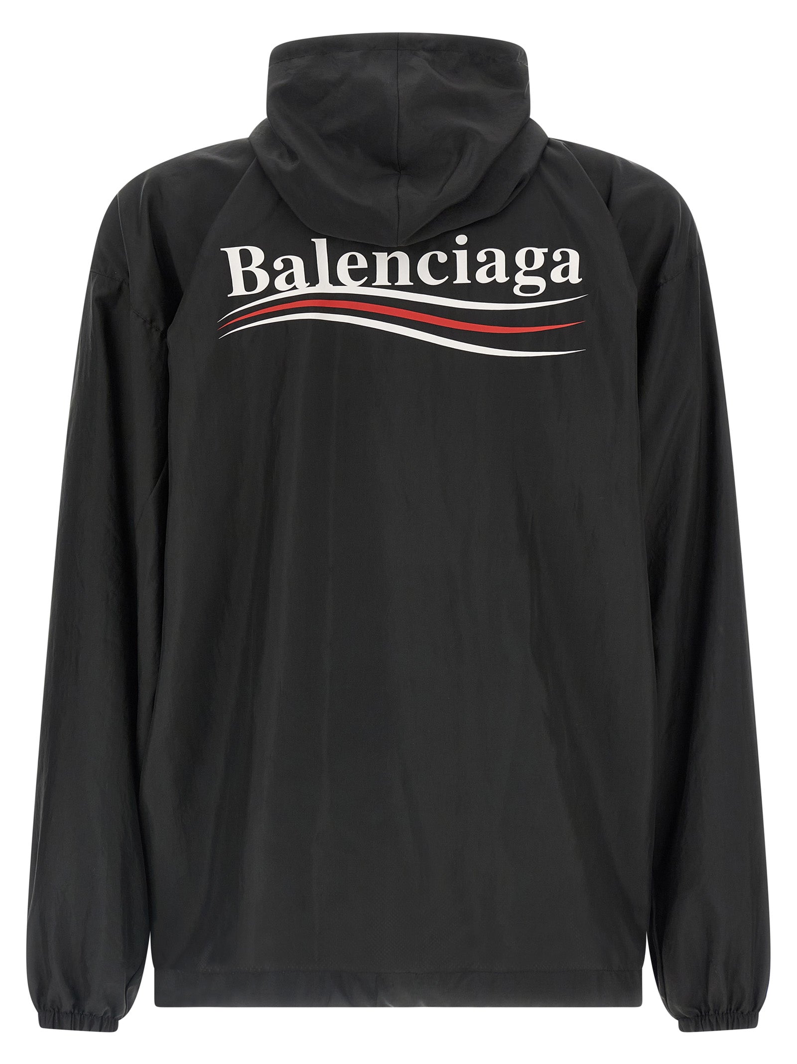 Balenciaga Political Campaign Black Polyester Shell Jacket