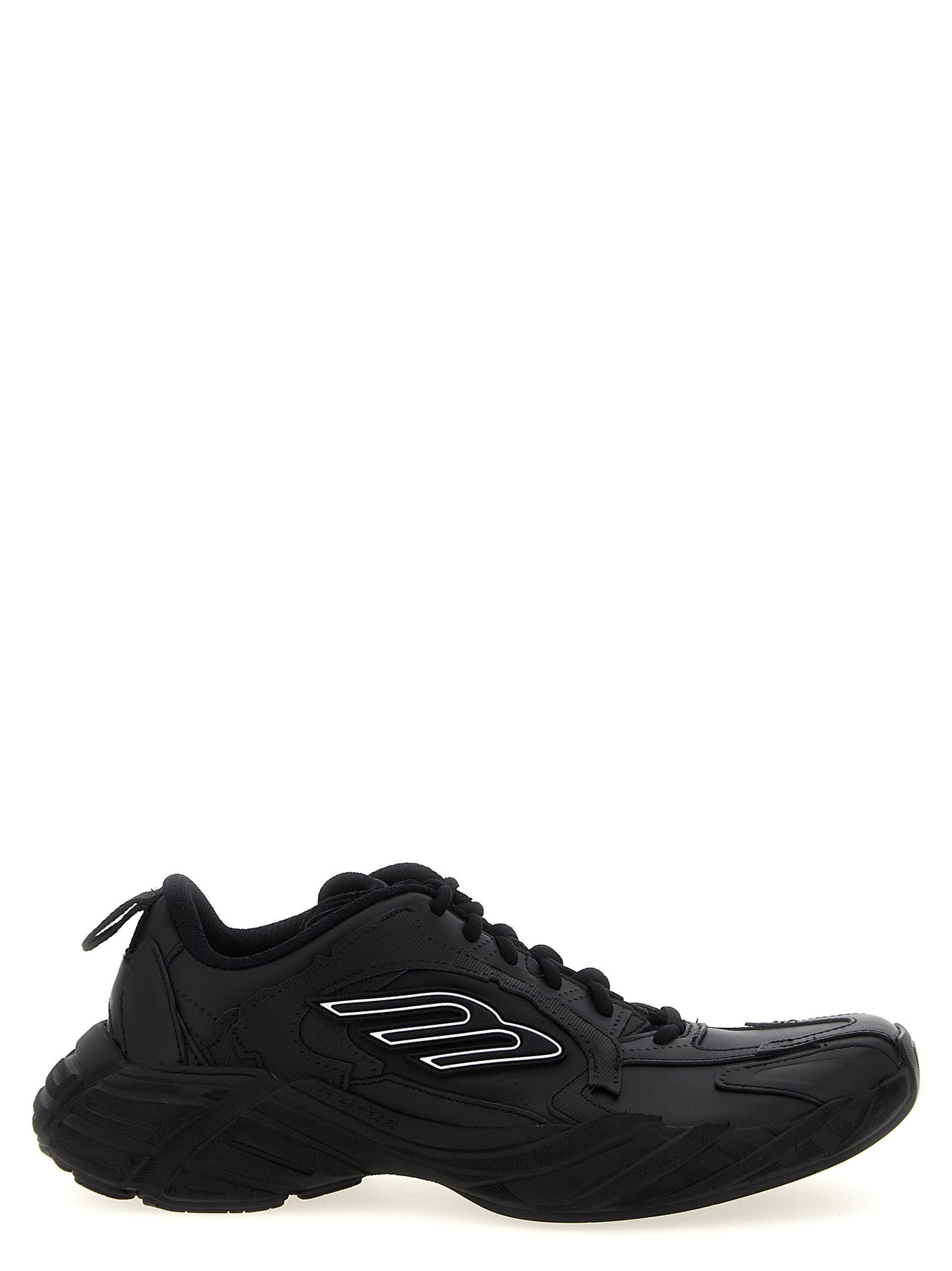 Balenciaga Black Calfskin Athletic Sneakers - Monday Model