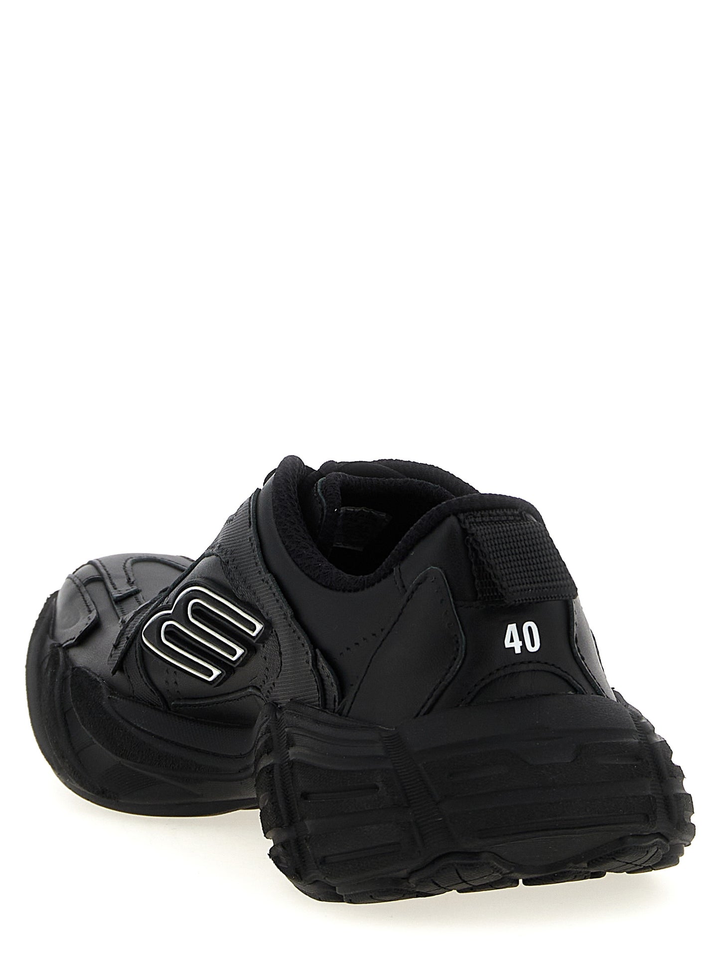 Balenciaga Black Calfskin Athletic Sneakers - Monday Model