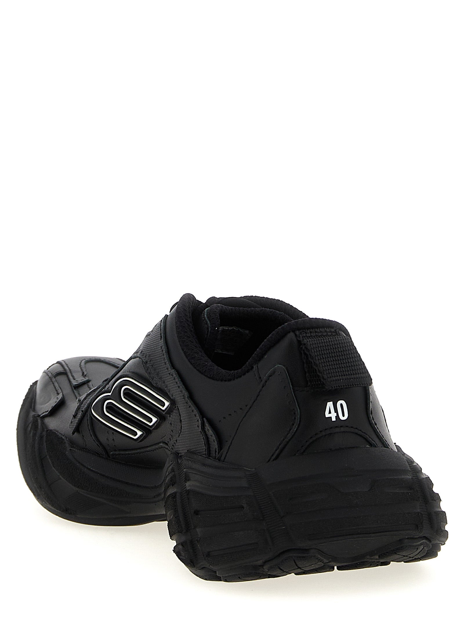 Balenciaga Black Calfskin Athletic Sneakers - Monday Model