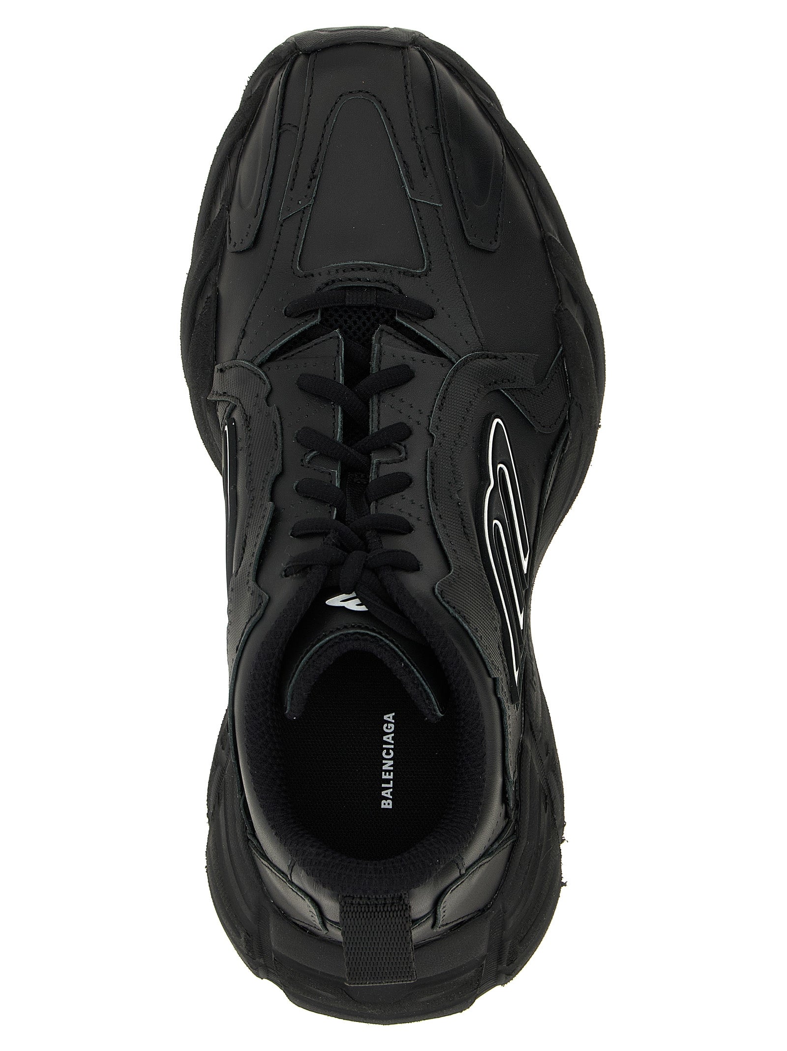 Balenciaga Black Calfskin Athletic Sneakers - Monday Model