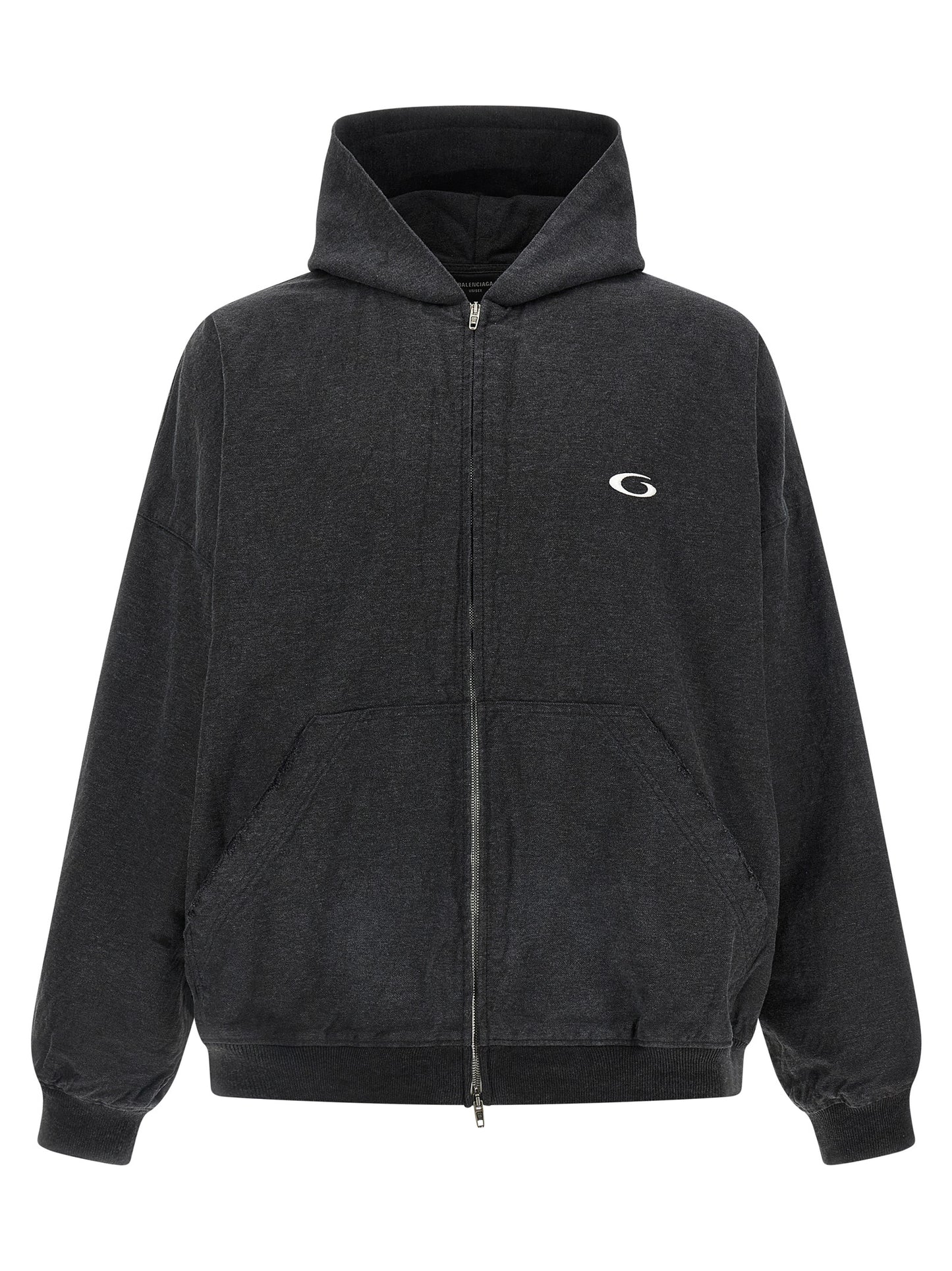 Balenciaga Trompe L’Œil Gray Cotton Sweatshirt