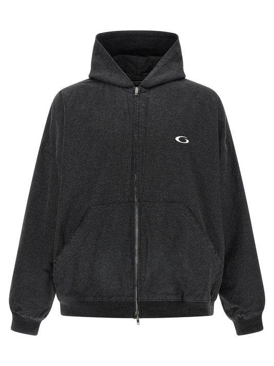 Balenciaga Trompe L’Œil Gray Cotton Sweatshirt