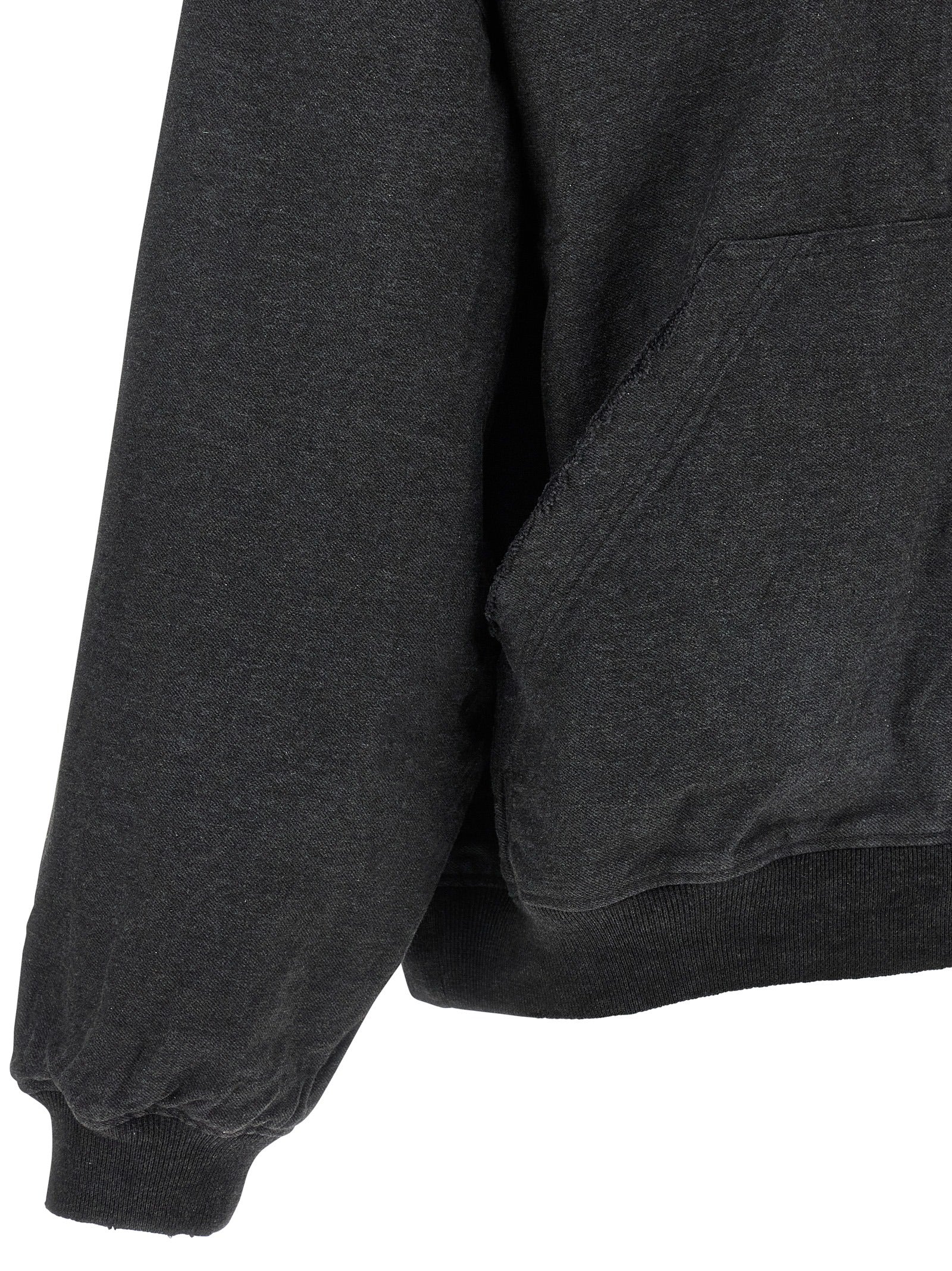 Balenciaga Trompe L’Œil Gray Cotton Sweatshirt