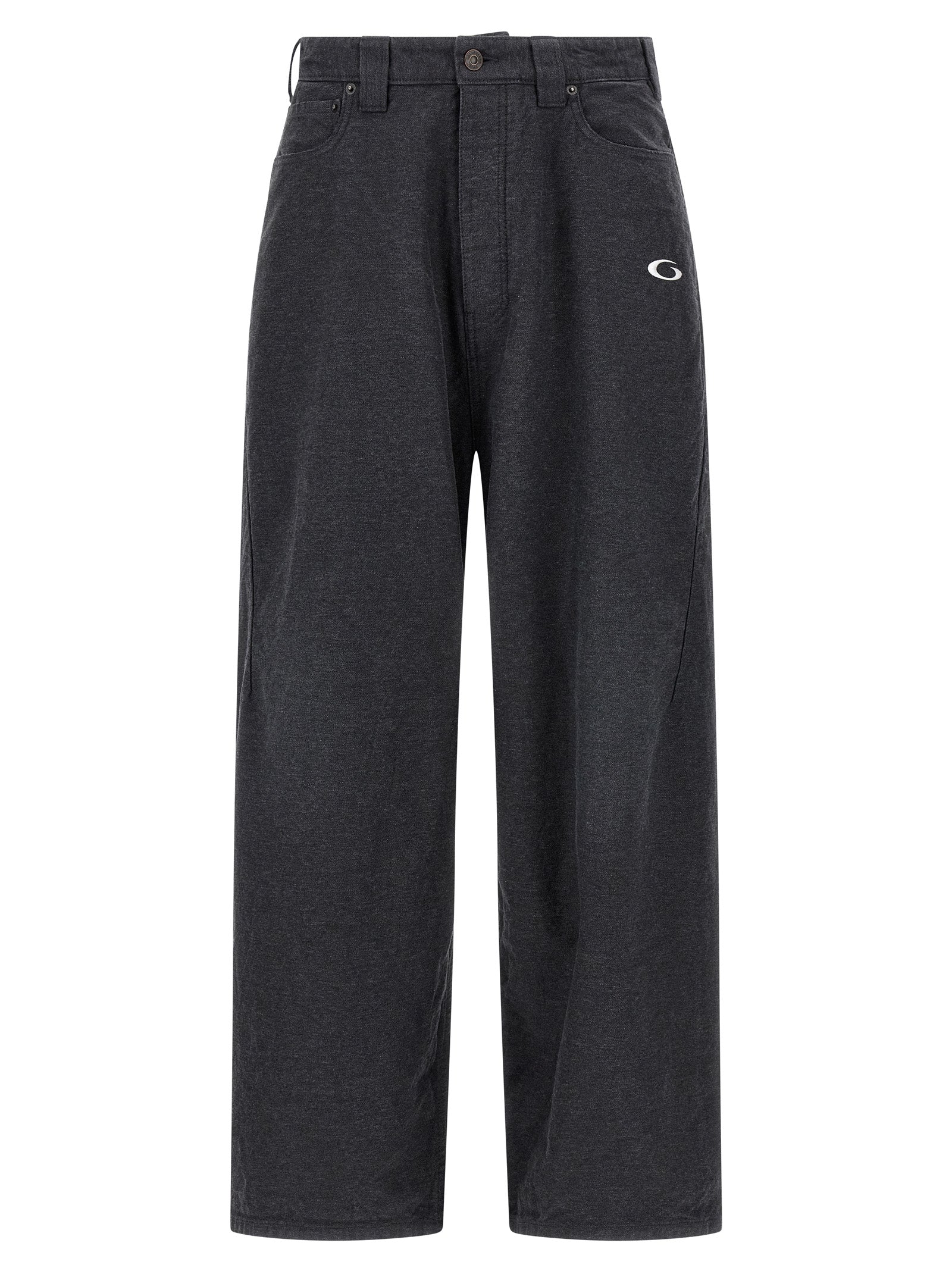 Balenciaga Trompe L’Œil Gray Cotton Casual Pants