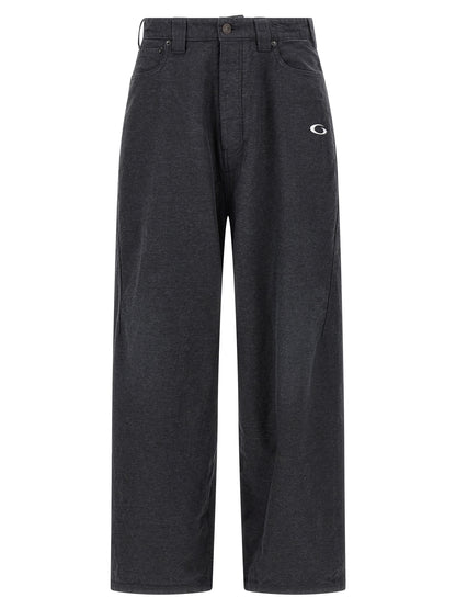 Balenciaga Trompe L’Œil Gray Cotton Casual Pants
