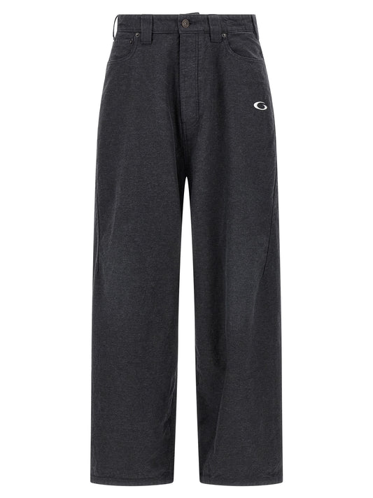Balenciaga Trompe L’Œil Gray Cotton Casual Pants