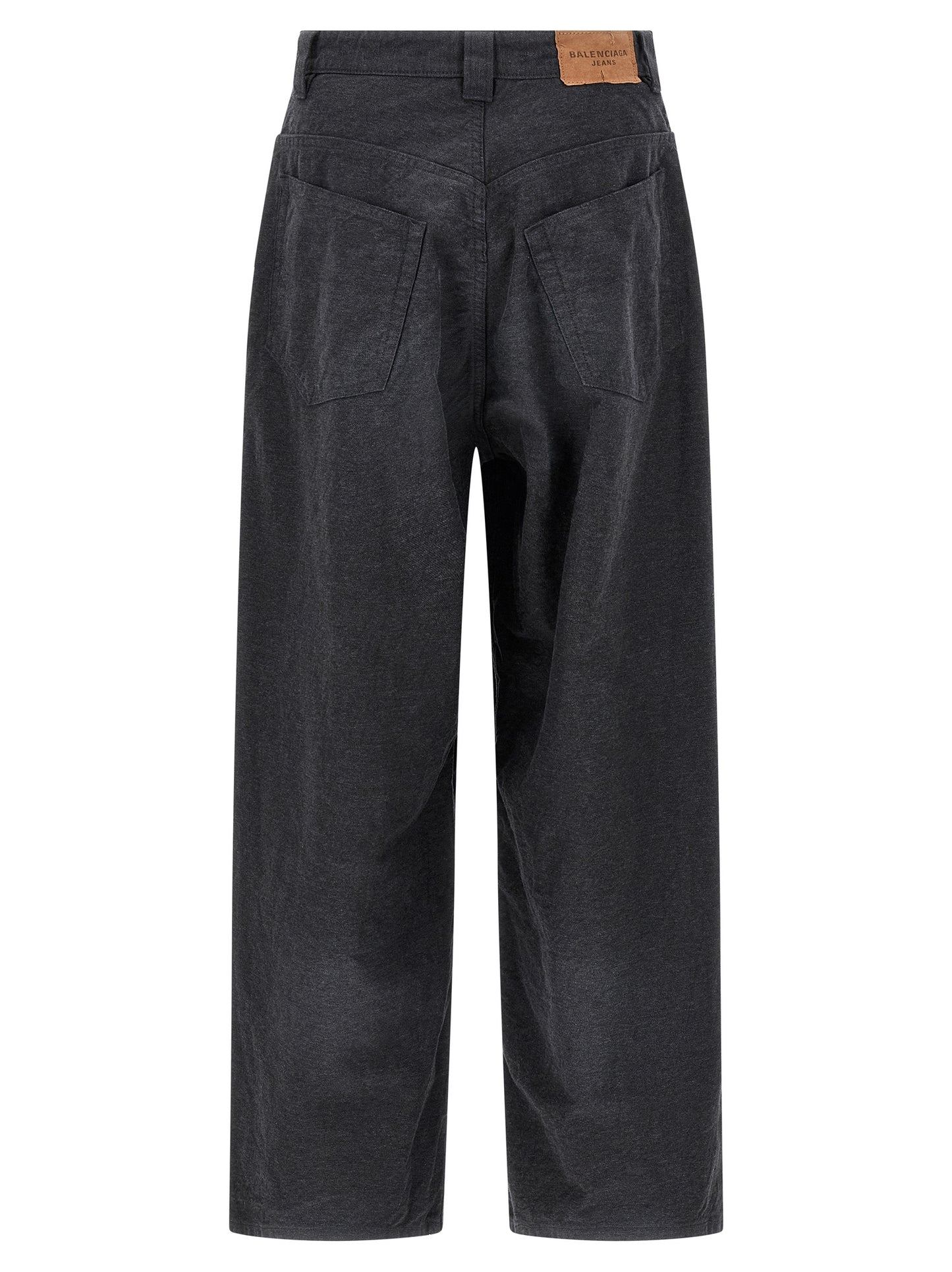 Balenciaga Trompe L’Œil Gray Cotton Casual Pants
