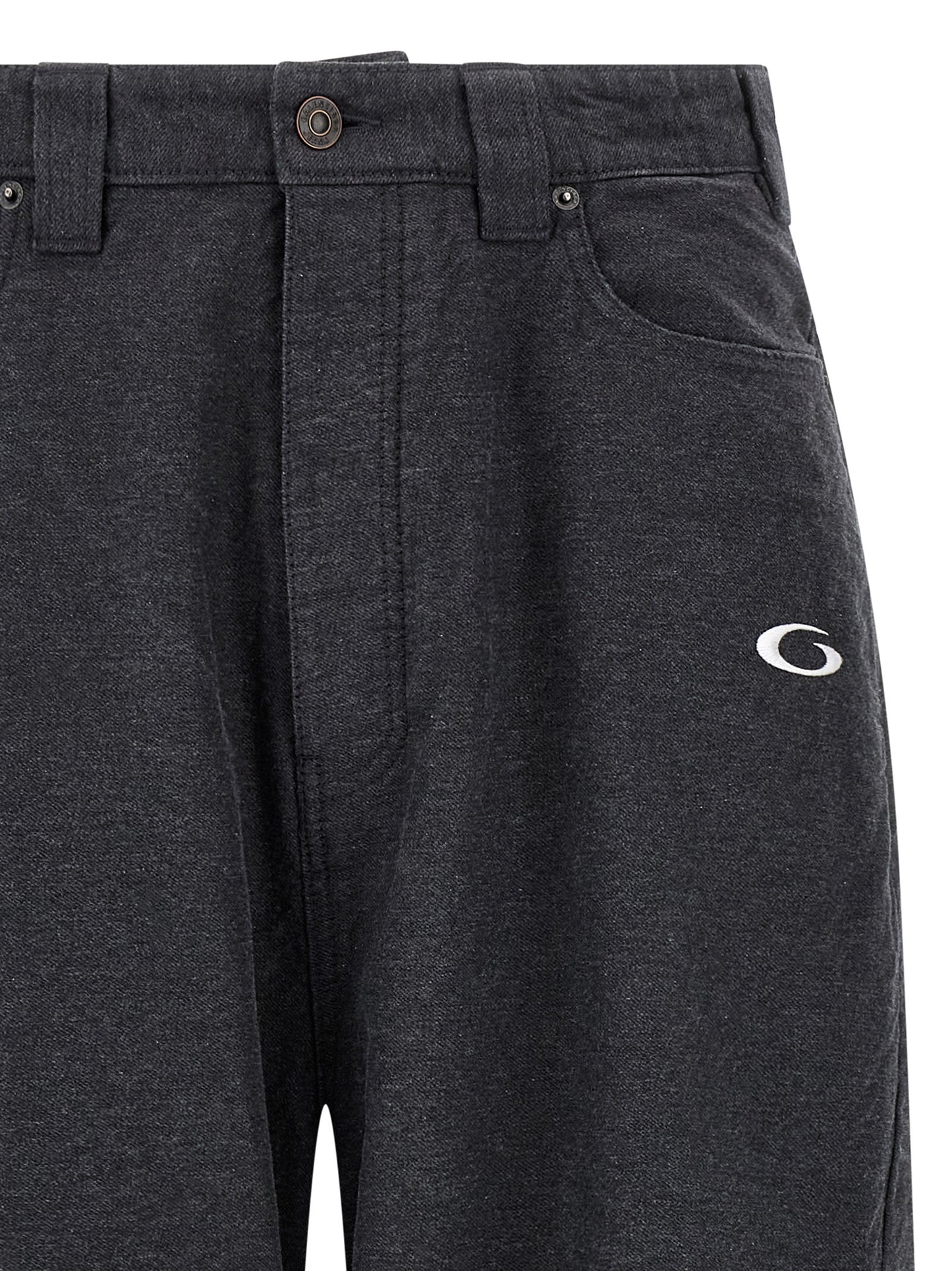 Balenciaga Trompe L’Œil Gray Cotton Casual Pants
