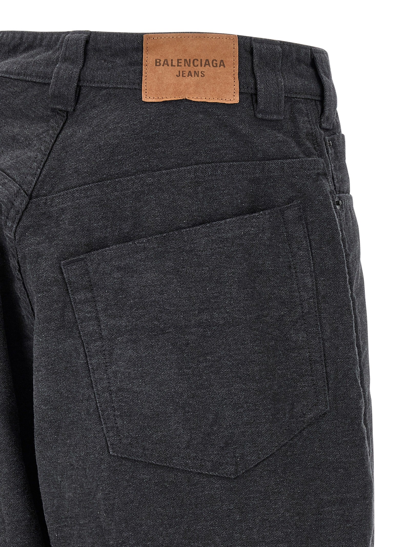 Balenciaga Trompe L’Œil Gray Cotton Casual Pants