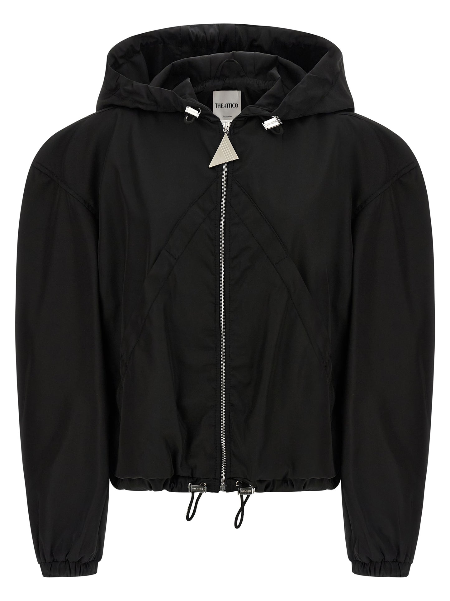 The Attico Black Polyamide Bomber Jacket