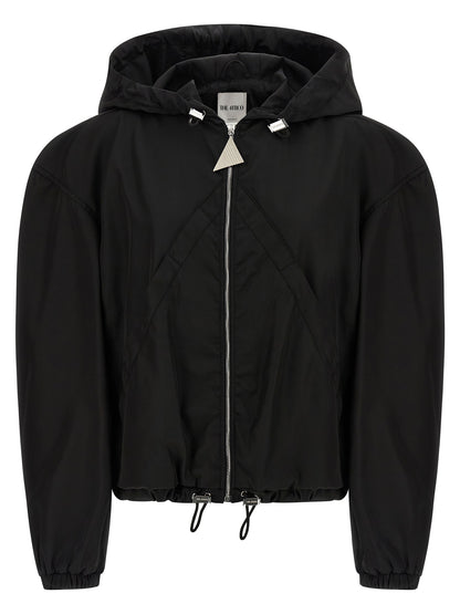 The Attico Black Polyamide Bomber Jacket