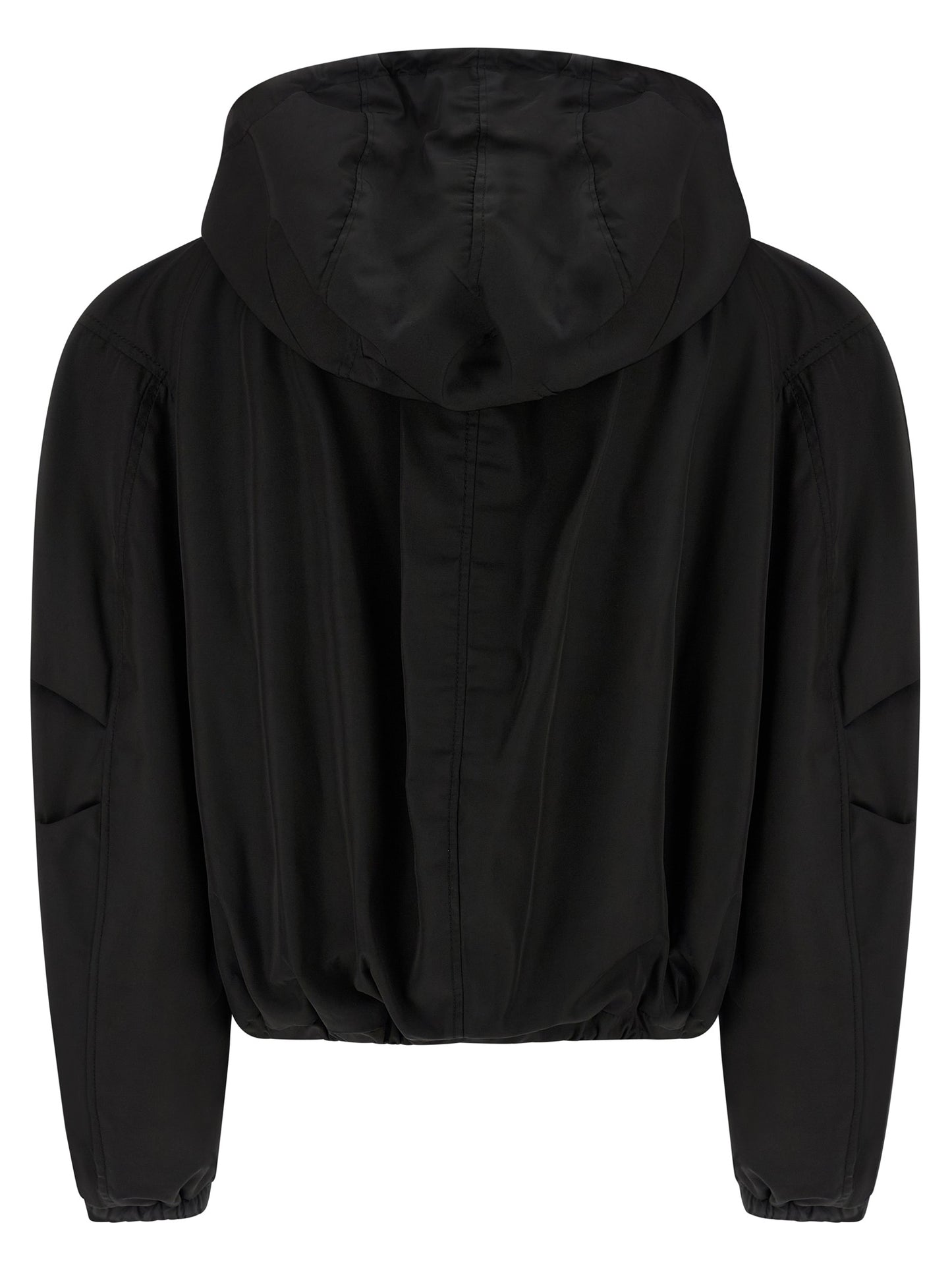 The Attico Black Polyamide Bomber Jacket