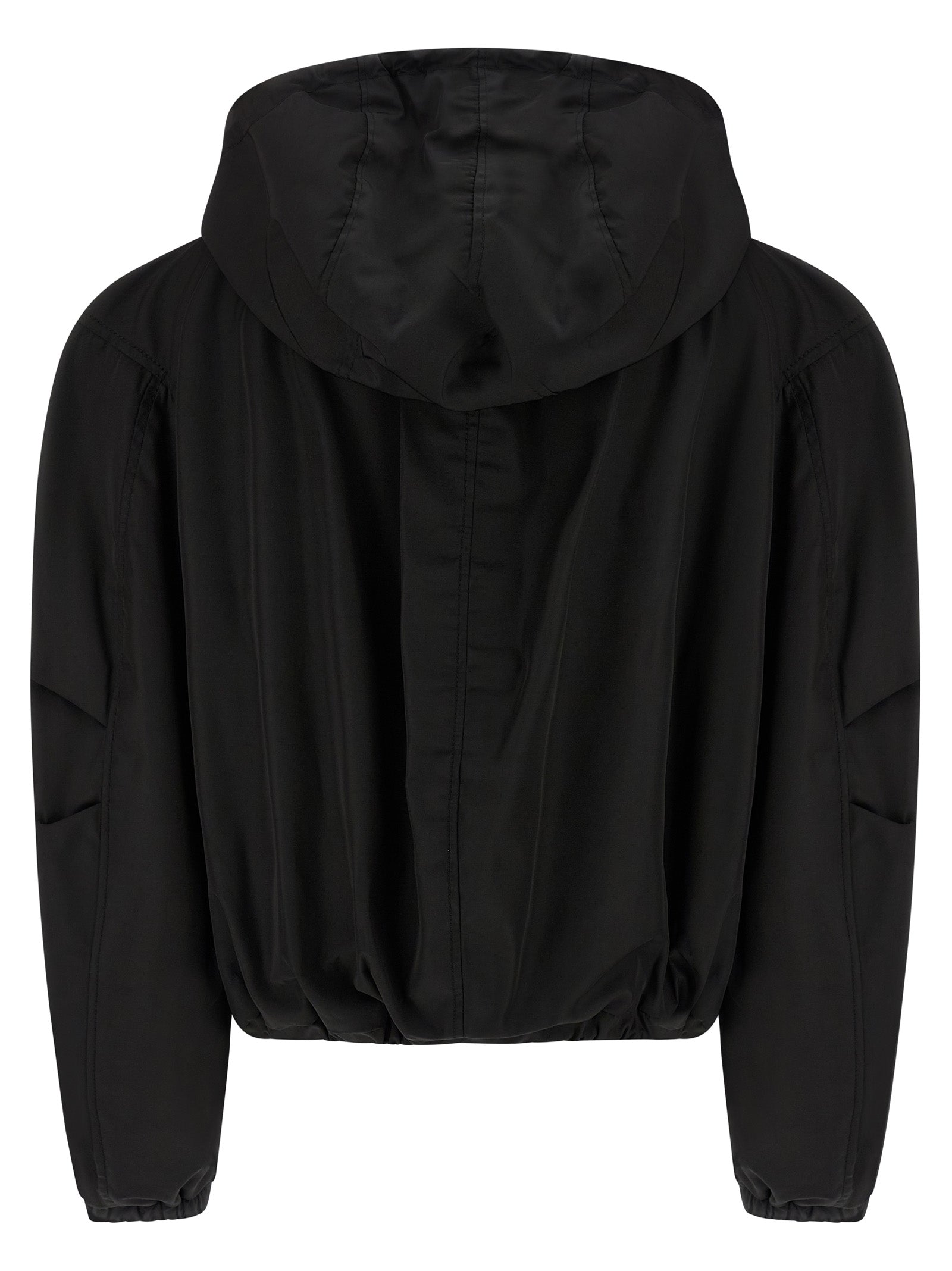 The Attico Black Polyamide Bomber Jacket