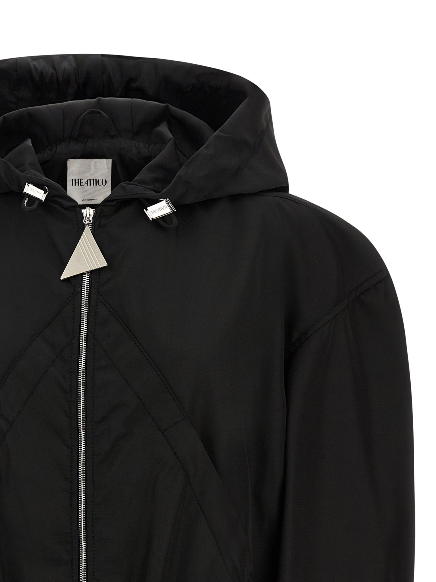 The Attico Black Polyamide Bomber Jacket