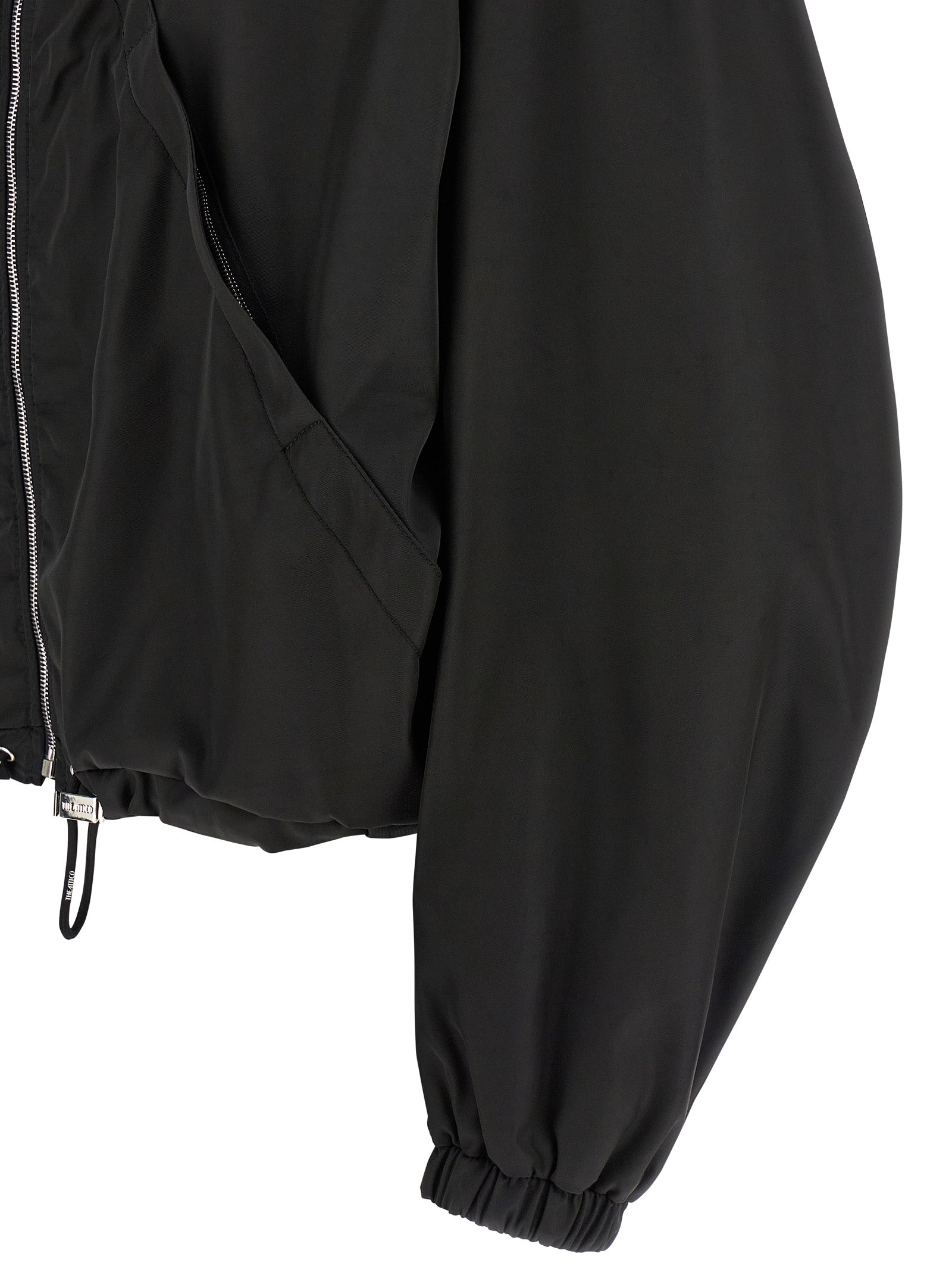 The Attico Black Polyamide Bomber Jacket