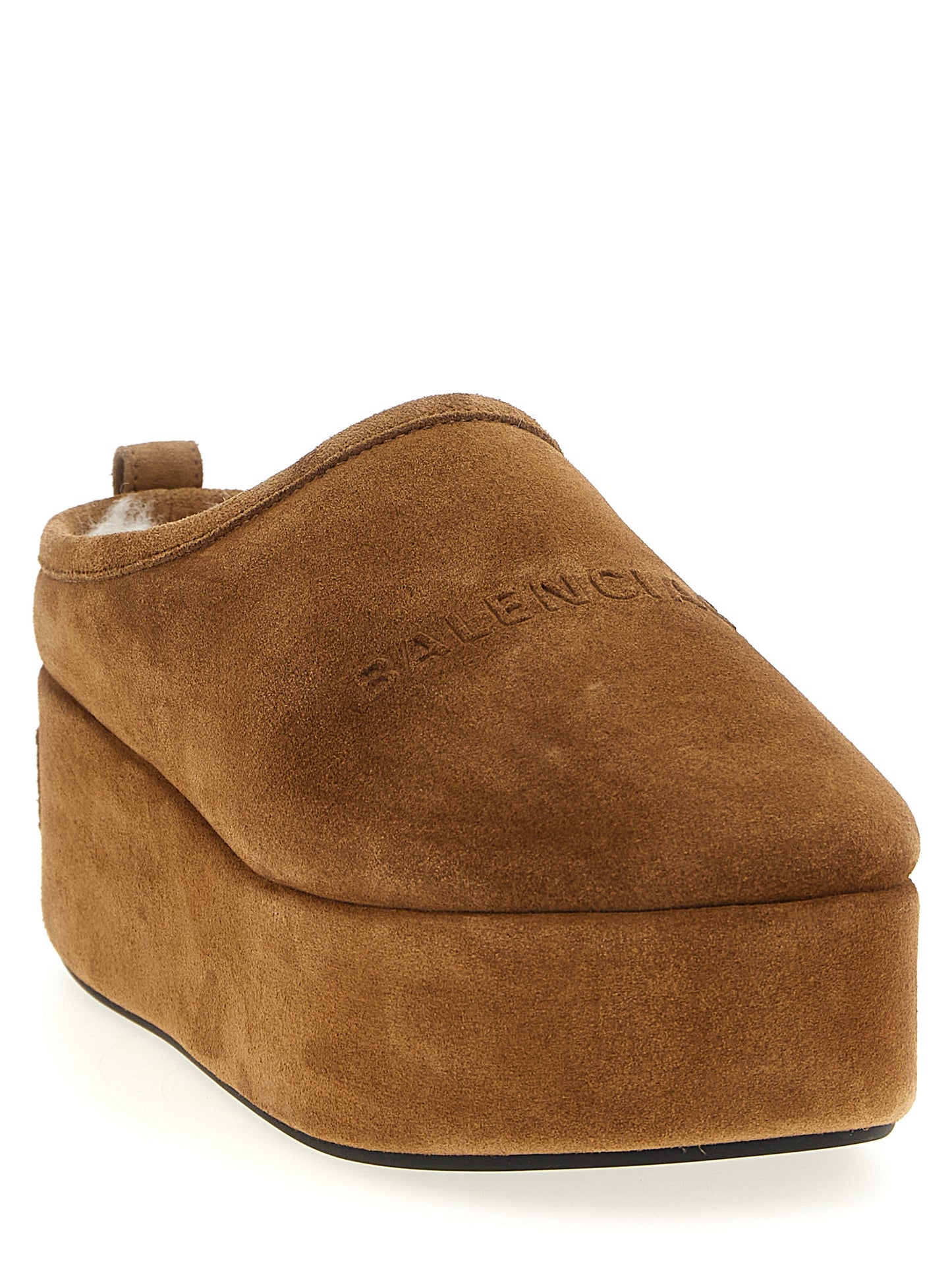 Balenciaga Alaska Soft Brown Calfskin Mules