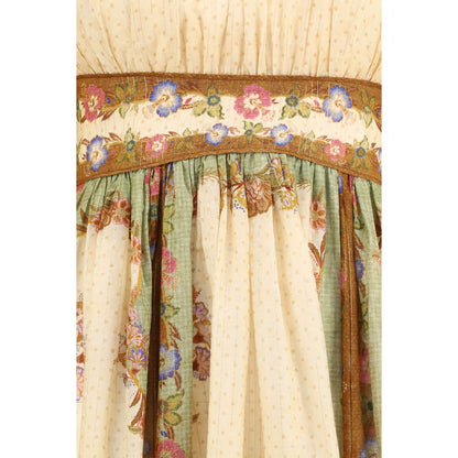 Zimmermann Indra Multicolor Cotton-Silk Blend Maxi Dress