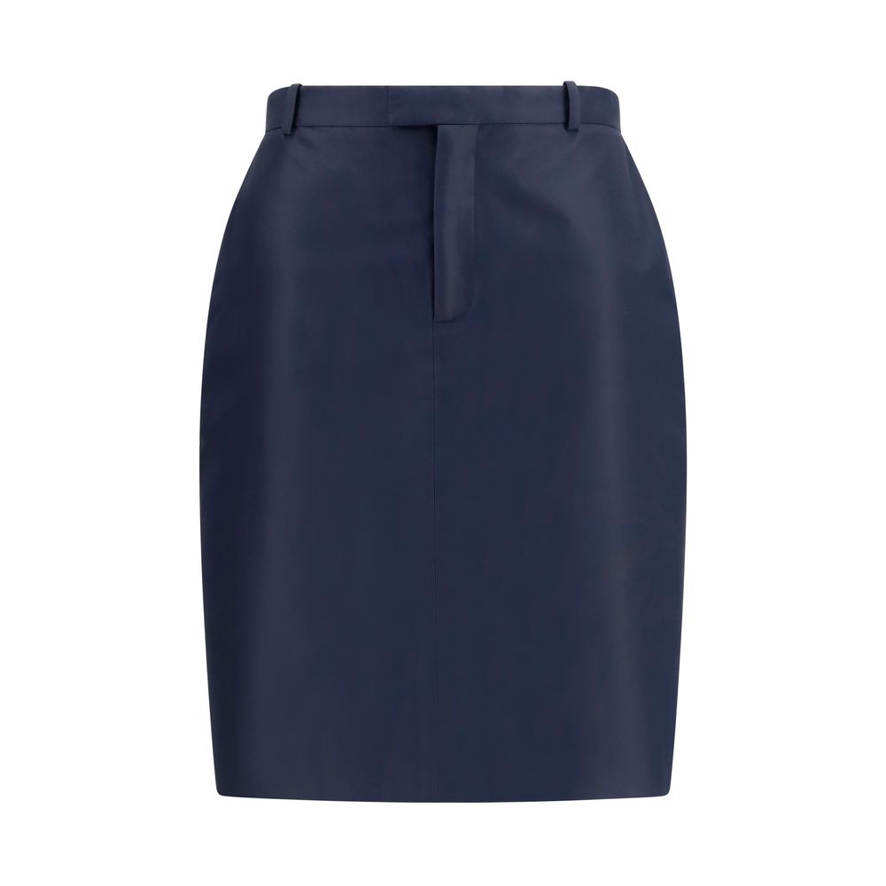 Gucci Blue Silk Faille Skirt