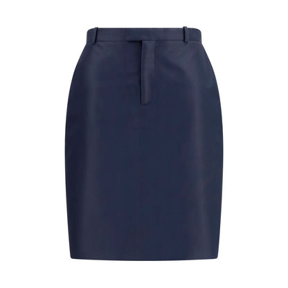 Gucci Blue Silk Faille Skirt