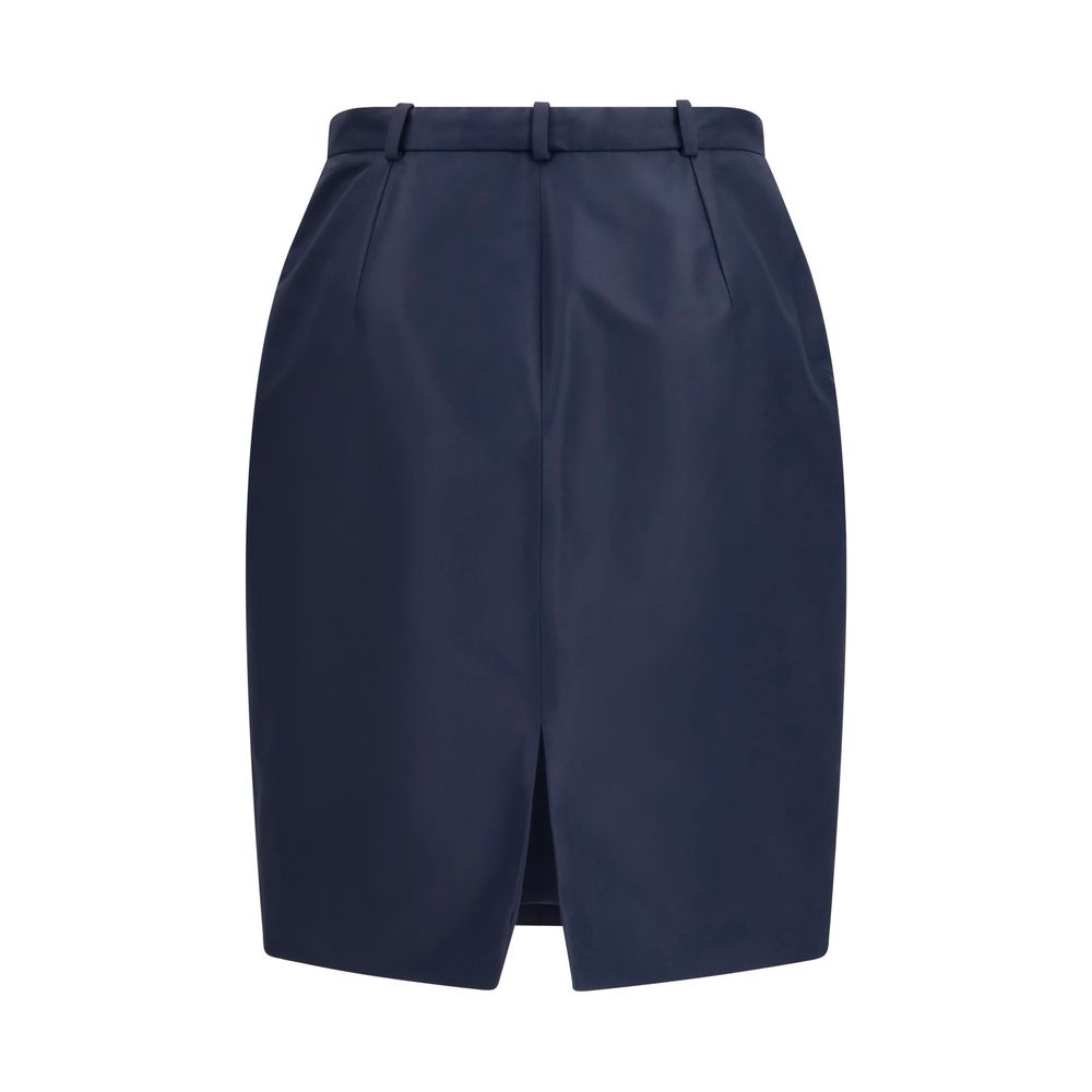 Gucci Blue Silk Faille Skirt
