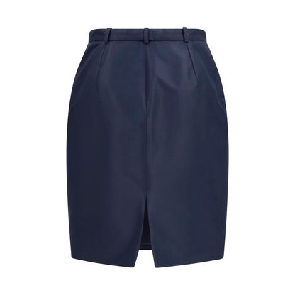 Gucci Blue Silk Faille Skirt