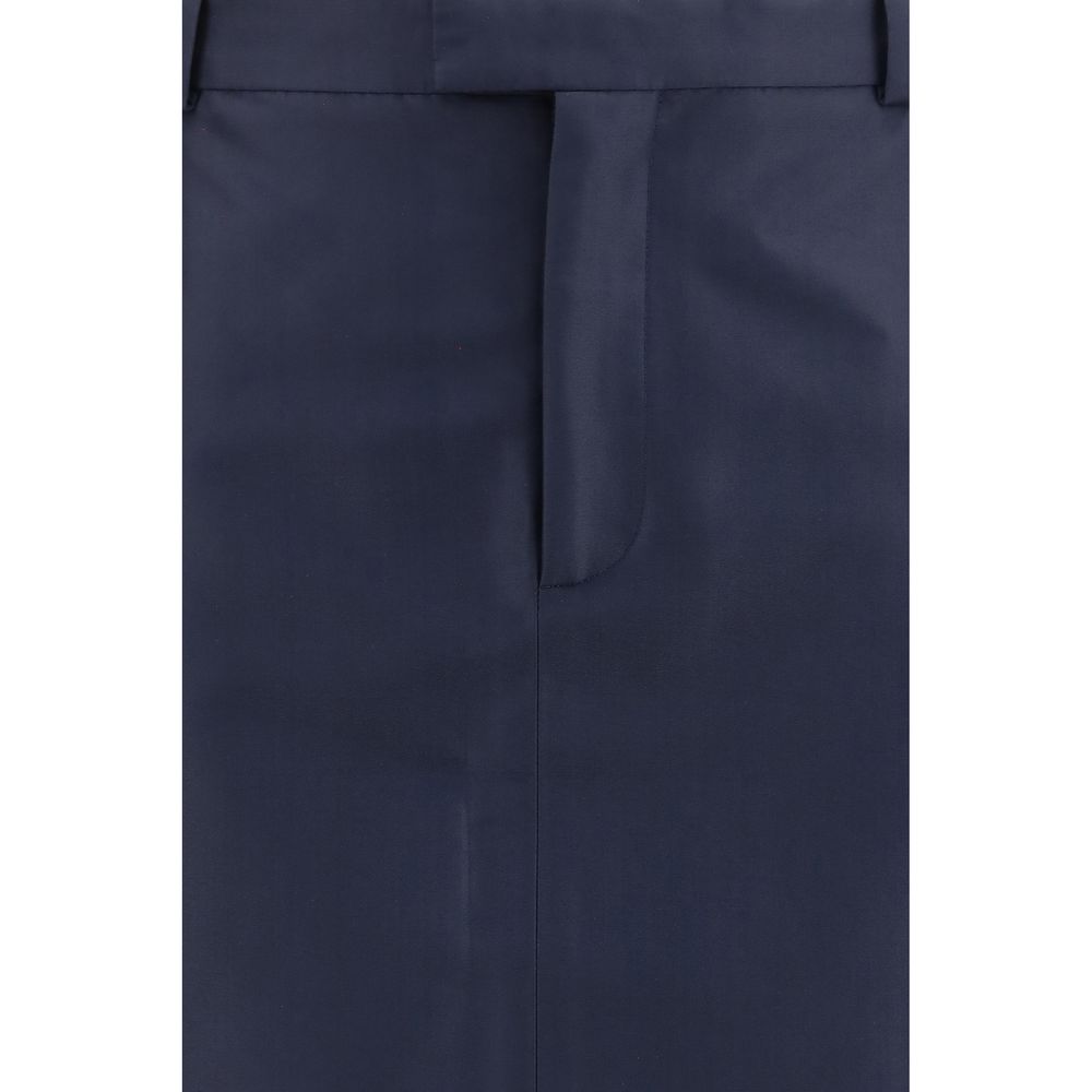 Gucci Blue Silk Faille Skirt