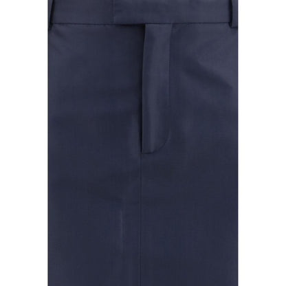 Gucci Blue Silk Faille Skirt
