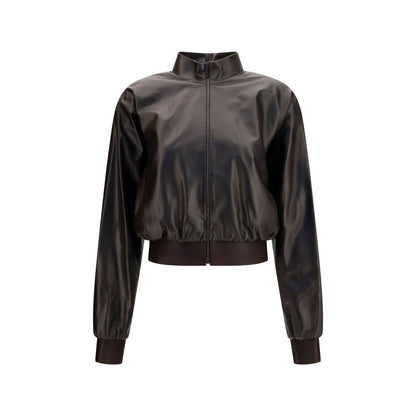 Gucci Dark Brown Soft Nappa Lamb Leather Bomber Jacket